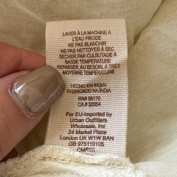 Free People Neo Folk Embroidered boho midi Dress elastic waist 33967 - Picture 14 of 15